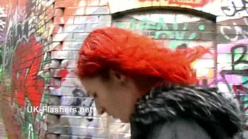 Preview 2 of Mairah Milan - Redheaded amateur babe Monicas flashing and naughty exhibitionist mums public