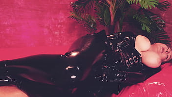 Preview 4 of First Time Testing - Hot MILF in stockings and latex catsuit loves pussy fuck and fisting! Arya Grander