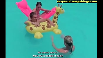 Preview 2 of Hot Bikini Porn Sex - Teen girls in hotel room massaging lesbians