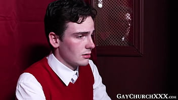 Preview 1 of Lesbian Jeans Girl - Confessing sexual acts with the bishop turns into hot fuck