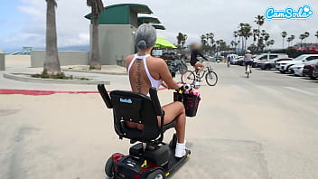 Preview 1 of Mature Milf Katia - Fit Milf Granny Fucked On Public Beach Sidewalk Sex