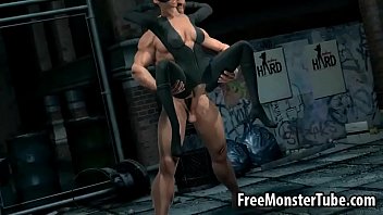 Preview 1 of Sexy Petite Asian With Bbc - 3D Cartwoman getting fucked hard by Wolverine