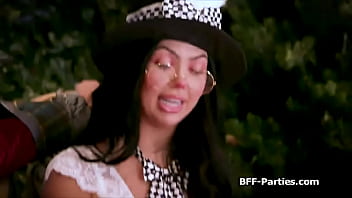 Preview 2 of Xxxmovie Porn Scandal - Foursome in the Wonderland with beautiful pussies