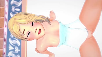 Preview 1 of Russian Self Suck Instruction - Gwen Stacy Hentai,  despues de darse una una ducha quiere apretar una polla entre sus piernas (version adulta)