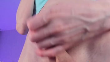 Preview 2 of Blowjob England - Sweet Eaton Futanari Jerking Her Cute and Uncut Cock