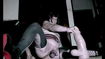 Preview 3 of Anorexic Small Hd - CD sissy anal dildo ride and no cum