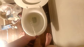 Preview 2 of Wife Resisting Massage - Taking a piss
