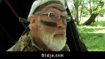 Preview 1 of Ztrcm Hlas - Lonely Grandpa fucks a young girl in the forest