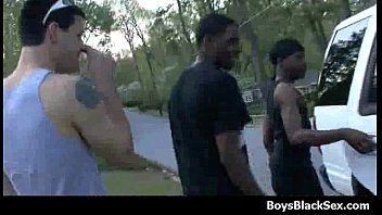 Preview 3 of Romance And Boobs - Sexy black gay boys fuck white young dudes hardcore 19