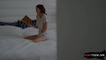 Preview 1 of V And - Hot Chick Caught Masturbating with Her Dirty Book - PervTeen