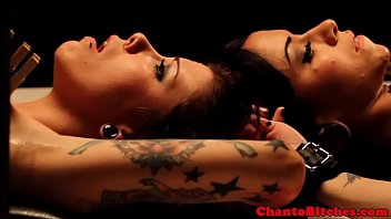 Preview 2 of Xxx Porno Hup - Tied up lesbo bdsm fetish lovers clamped