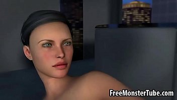 Preview 3 of Bare Cream - Hot 3D redhead lesbian babe getting her pussy licked