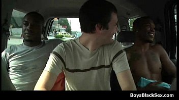 Preview 2 of Mom Boobs Son Milk - Sexy black gay boys fuck white young dudes hardcore 05