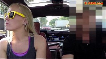 Preview 1 of 70 Cm Dildo - Lustful blonde bimbo sells herself for a fuck on tape
