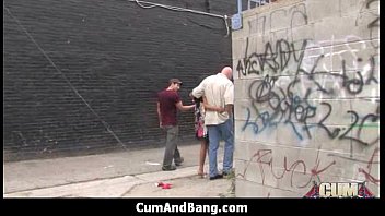 Preview 2 of Anishaa Kate - ebony girl gets slammed by some white dudes 18