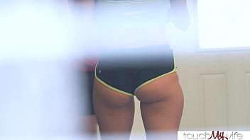 Preview 2 of Nanny Fucked By A Beast - Caught My Slutty Wife Fucking Her Yoga Trainer &amp_ Watched!! - Armani Black - TouchMyWife -