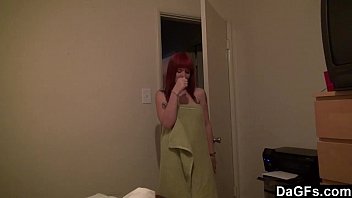 Preview 1 of Yong Man Boy - Dagfs - Busty Redhead Sucks My Cock And Gets My Jizz On Her Big Boobs