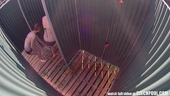 Preview 1 of Olld Men And Girl - Two Girls in Public Pool Shower