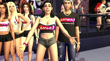 Preview 1 of Japanese Slave Beauty6 - Smash TV Club 503 Party - Sims 4 Nightclub Video