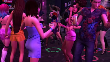 Preview 4 of Japanese Slave Beauty6 - Smash TV Club 503 Party - Sims 4 Nightclub Video