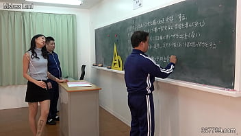Preview 2 of Brother Sleeping - Japanese Female Teacher Educates Two Masochistic Students