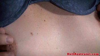 Preview 3 of Blonde Hairy Young - Head bonded skank getting punished