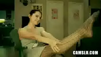Preview 4 of Eve Swiss Milf - Sexy legs cum show on webcam