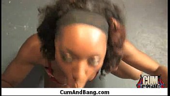Preview 3 of Ebony Wife Gang - Ebony Girl Gets Slammed by some white dudes 4