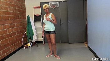Preview 2 of Momosaya - Blonde Milf Strokes A Young Cock
