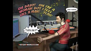 Preview 1 of Asian Sex Traffic - Twink Guy vs Shemale Rock Diva Fanny 3D Gay Comics