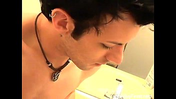 Preview 4 of Rim For Money - Sexy men William is attempting to neat makeup off the bathroom mirror