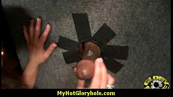Preview 4 of Oiled Guy On Phone - Horny Lady Enjoys Gloryhole Cocksucking Interracial 21