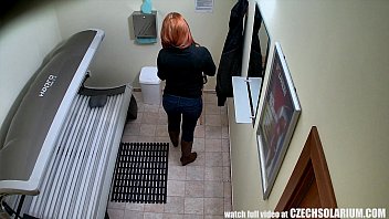 Preview 1 of Mommy And My Exgirlfriend - Stunning Teen RedHead Girl with Big Natural Tits in Solarium