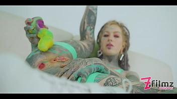 Preview 2 of Pakistan Xxx Urdu Taking - Tattooed hippie ANAL lover stretching her ANAL and pushes out her prolapse and gets fucked by a big dick