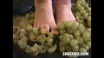 Preview 2 of Bride Tube Forced - FF24 BBW crushes grapes part 2