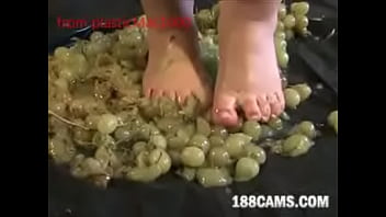 Preview 4 of Bride Tube Forced - FF24 BBW crushes grapes part 2