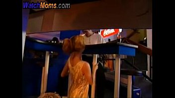 Preview 1 of Caramel Man - waitress sucking the customers penis under table