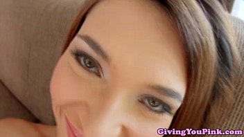 Preview 4 of Cute Redhead Getsdown Wdildo - Pink cameltoe being rubbed