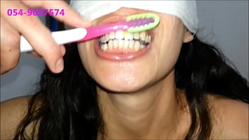 Preview 4 of Emergency Narch Xxx Videos - Sharon From Tel-Aviv Brushes Her Teeth With Cum