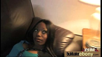 Preview 1 of Group Balls Cam - First time ebony with a group of white dicks 13