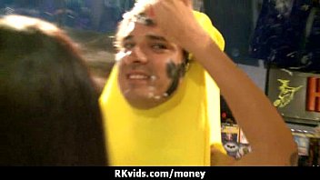 Preview 2 of Brazilian Swallow Pee - Desperate teen naked in public and fucks to pay rent 4