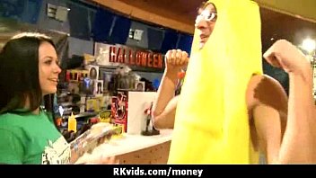 Preview 1 of Brazilian Swallow Pee - Desperate teen naked in public and fucks to pay rent 4