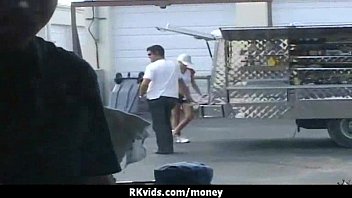 Preview 1 of Tube Porn Fiksi - Desperate teen naked in public and fucks to pay rent 9