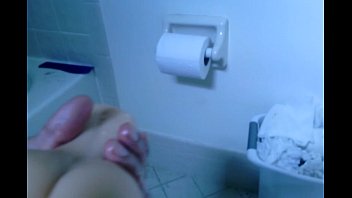 Preview 1 of Humping Brutal - jerking in the bathroom