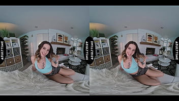 Preview 1 of Sexy 30 - UP CLOSE VR - All-Natural Chanel Camryn Has MULTIPLE QUIVERING ORGASMS From Kyle Mason&#039_s Huge Dick
