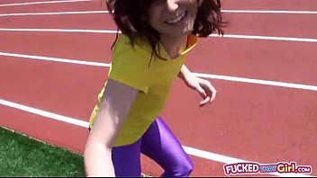 Preview 1 of Goldie Blair Handjob - Redhead gf Emma OHara hairy pussy fucked in toilet