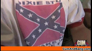 Preview 3 of Hot Moms And Boys Porn - Black girl sucks many white cocks in redneck group 27