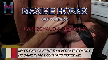 Preview 1 of Sunny Leone Fuck Hr Son - BLINDFOLDED MY FRIEND GAVE ME TO A VERSATILE DADDY BAREBACK Maxime Horns