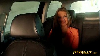 Preview 1 of Kathei Bank Pussy - Amateur girl Liona banged inside the cab for a free fare
