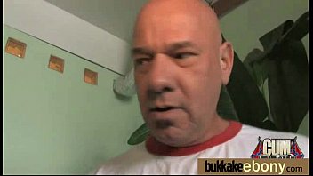 Preview 3 of Casting French Bukkake Rachel - First time ebony with a group of white dicks 23